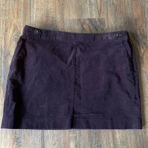 Plum colored corduroy skirt